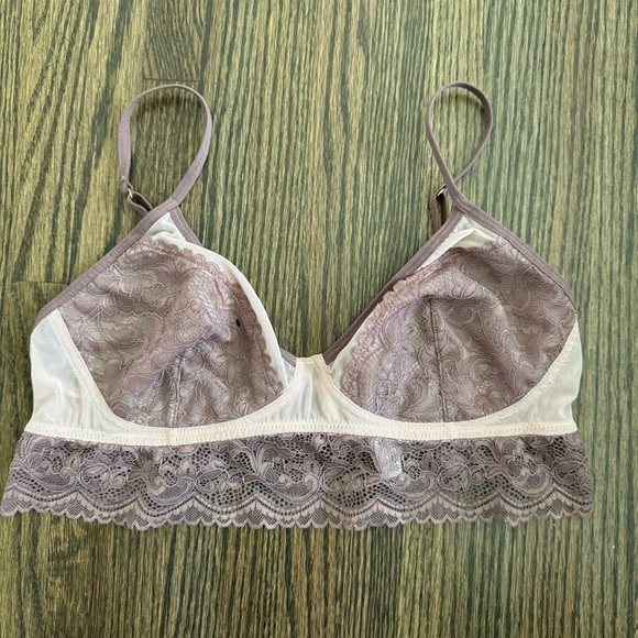 Gilligan & O’Malley mauve lace bralette size medium - Picture 1 of 4
